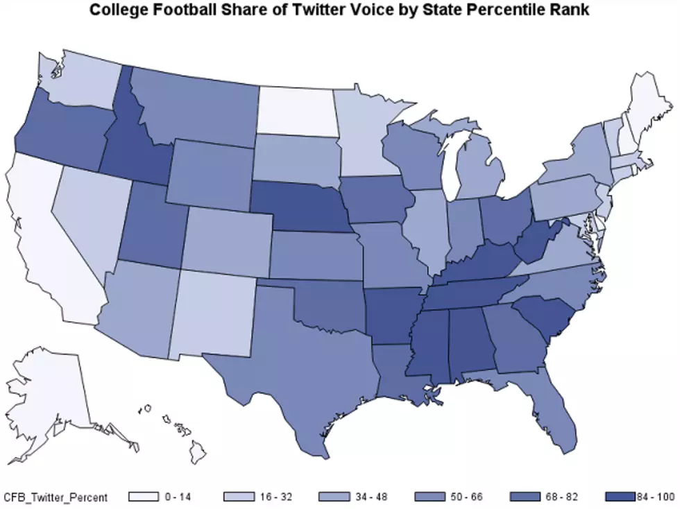 Alabama Tops List of College Football Tweeting States