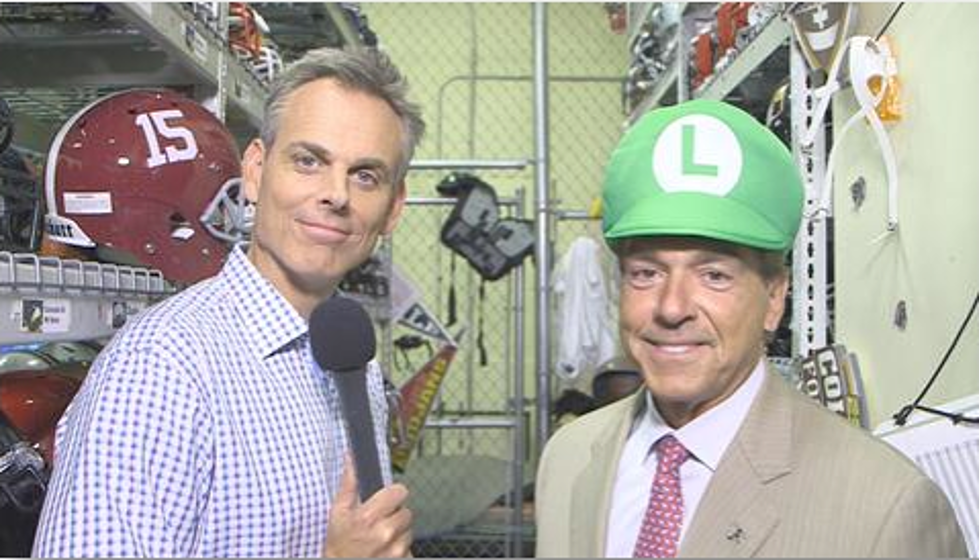 Nick Saban Wears Luigi Hat, Talks Santa Claus with Colin Cowherd [VIDEO]