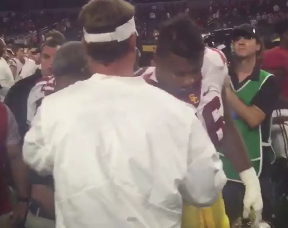Watch USC Players Congratulate Lane Kiffin After the Game