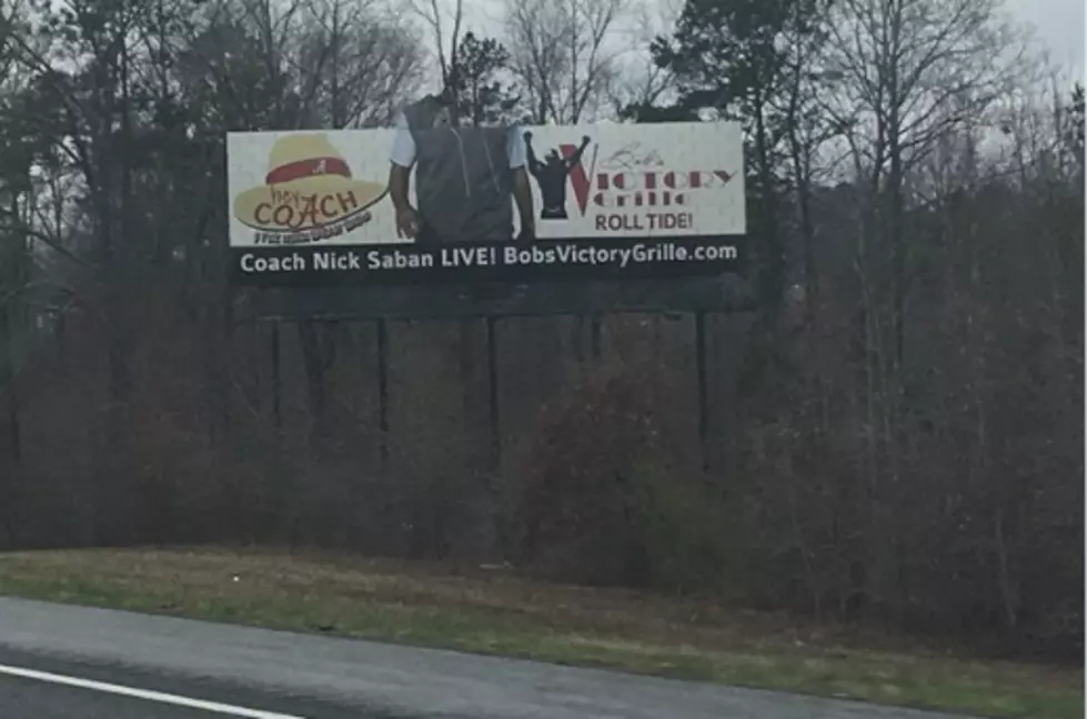 Weekend Storms Knock Nick Saban’s Head Off Interstate Billboard