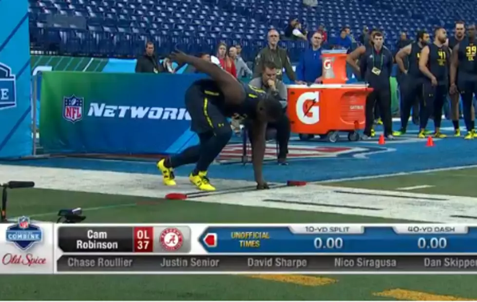 VIDEO: Cam Robinson Runs 40-Yard Dash at NFL Combine