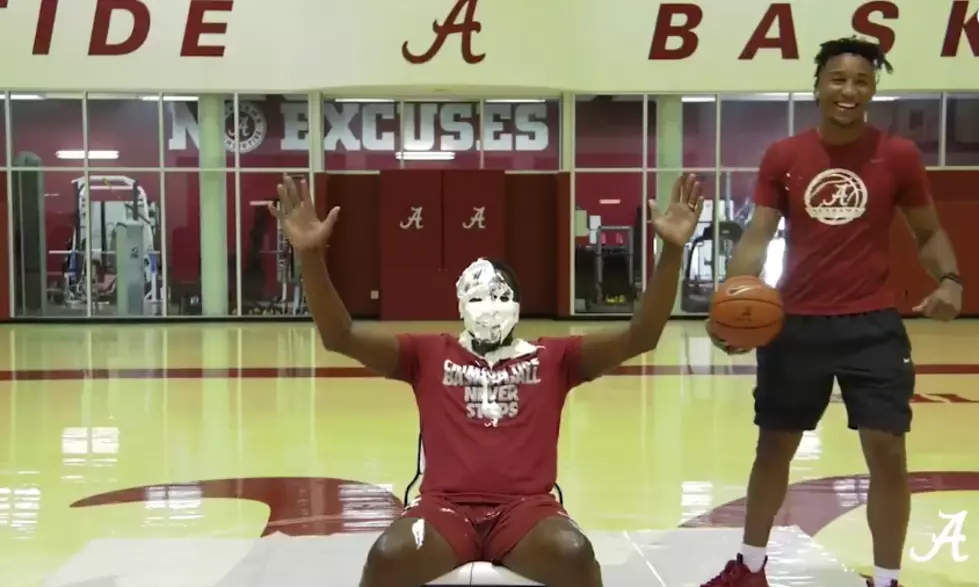 VIDEO: Avery Johnson Takes a Pie in the Face from Jalen Hurts & Dazon Ingram