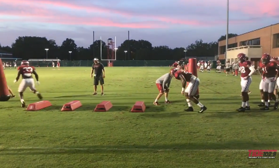 Alabama Football Holds Final Evening Practice of 2017 Fall Camp