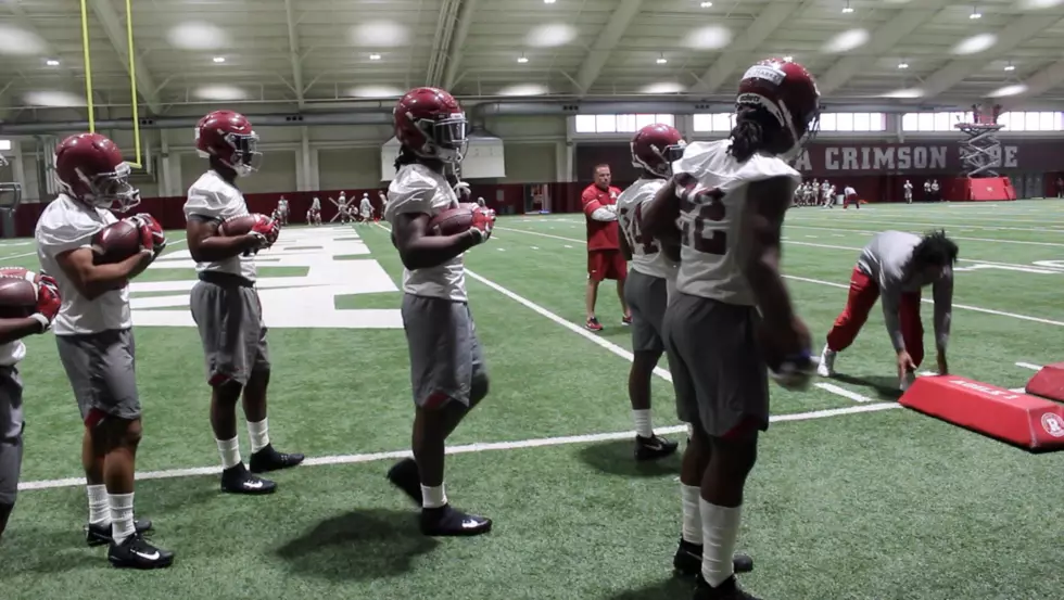 Watch the Alabama RBs &#038; DBs Work During First Spring Practice in Tuscaloosa