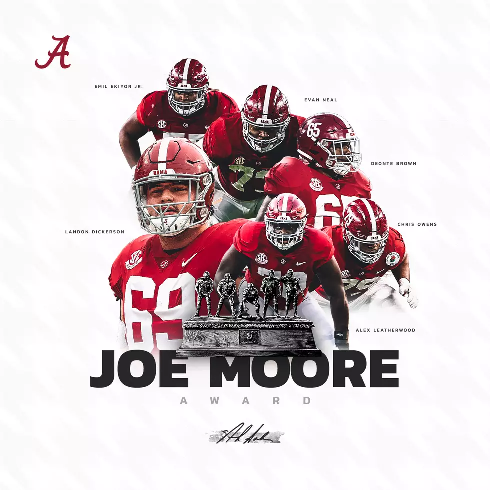 Alabama Offensive Line Wins Joe Moore Award