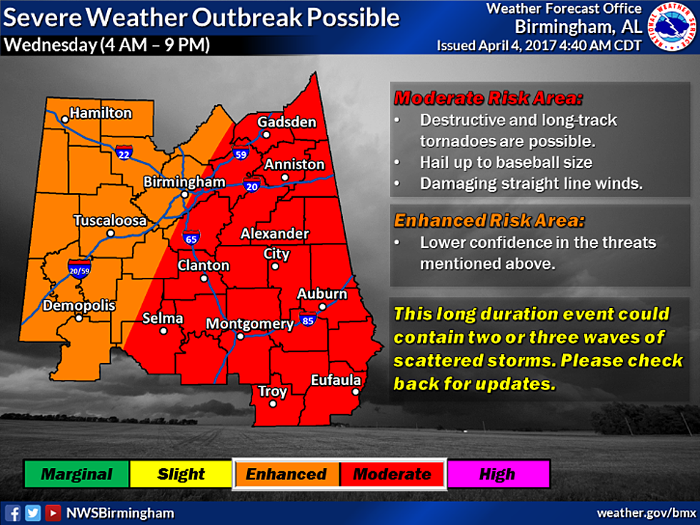 Severe Weather Outbreak Possible in Alabama Tomorrow [VIDEO]