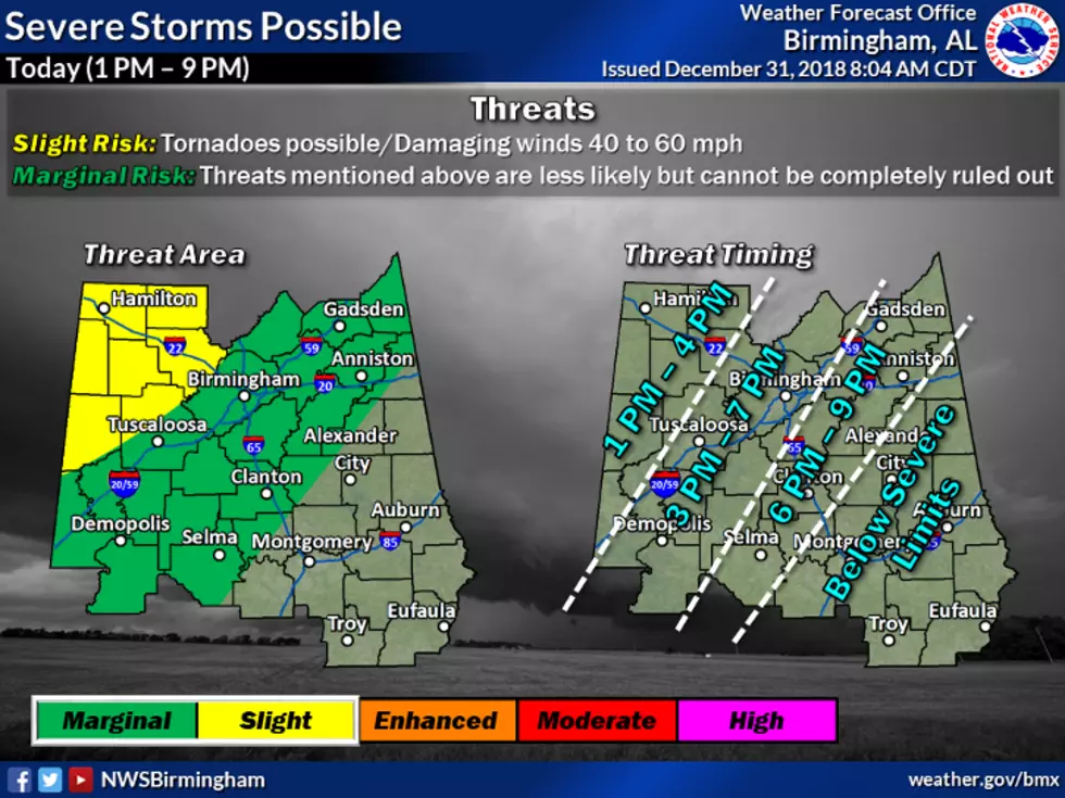 Severe Storms Possible in West Alabama Today and Tonight [VIDEO]
