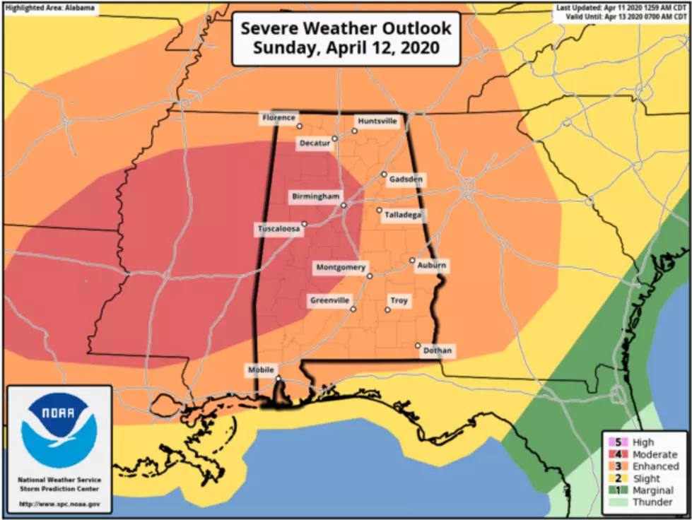 Significant Severe Weather Across Alabama On Sunday