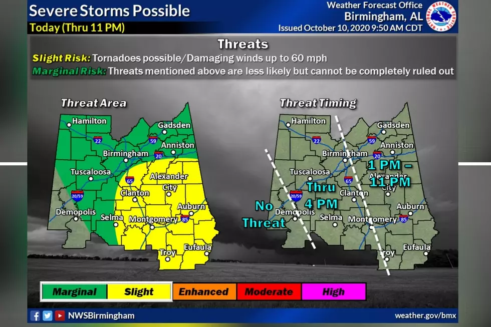 Central & West Alabama Be on Alert for Possible Tornadoes Today