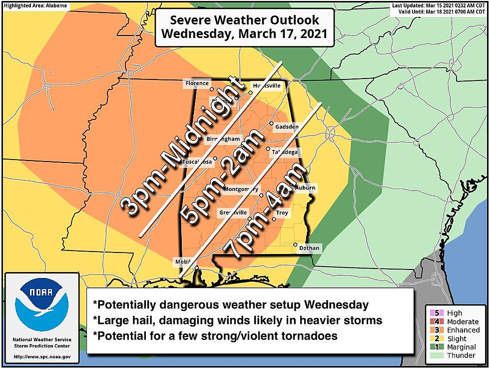Alabamians Be Prepared: Possible Significant Weather Wednesday