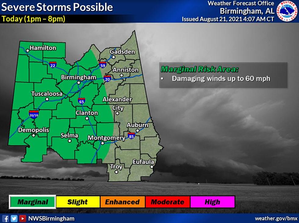 Potential for Flooding and Some Strong Storms for Tuscaloosa, Alabama