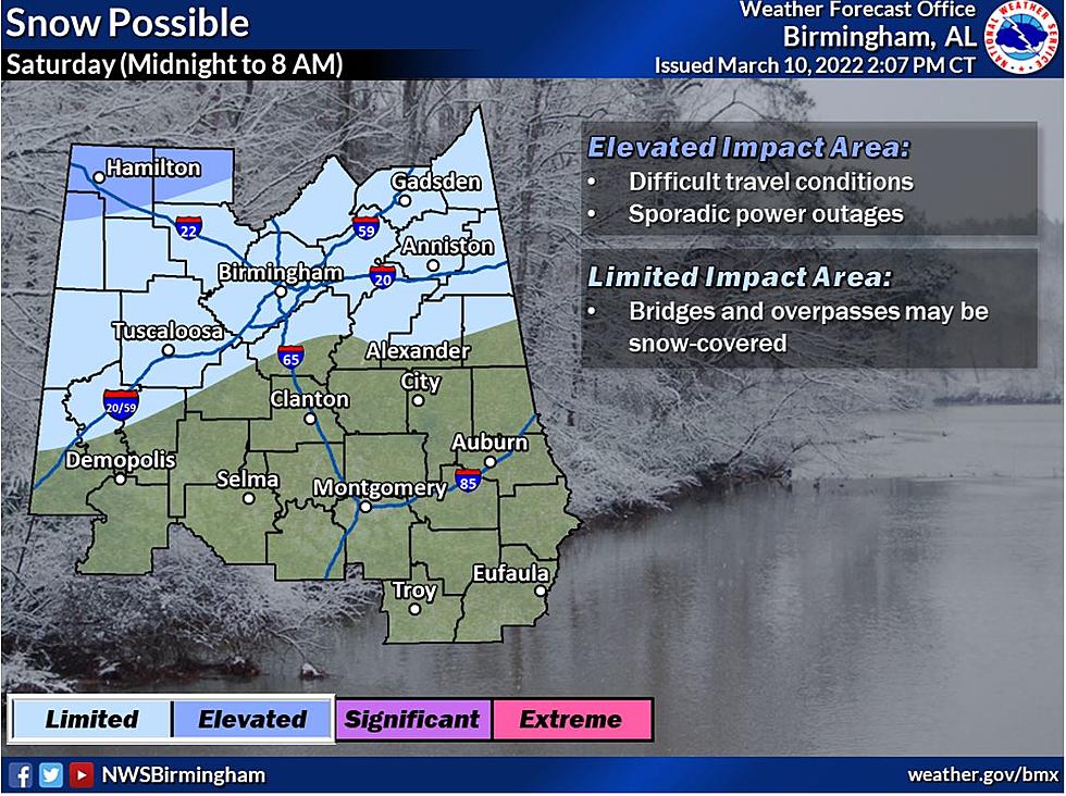 Be Prepared: Winter Weather Advisory Issued for Portions of Alabama