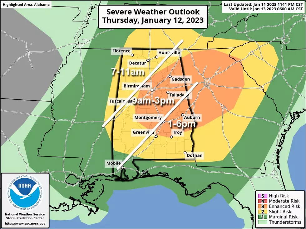 Alabama Faces Severe Weather Today, Possible Snow Flurries Friday