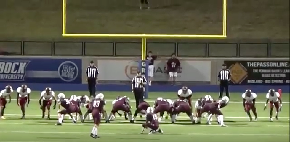 High School Kicker Knocks in Point After with Assist from Referee