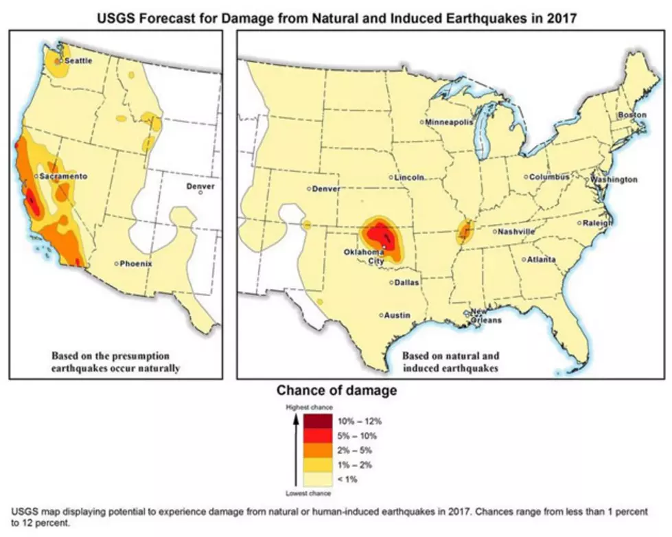 USGS Releases 2017 Earthquake Forecast – Little Change For Maine