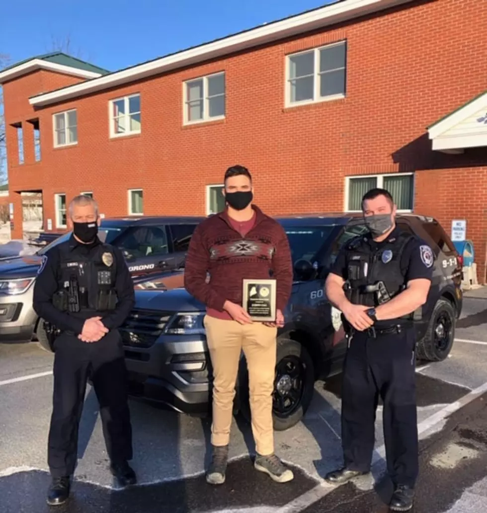 Orono PD Recognizes UMaine Student For His Heroic Actions