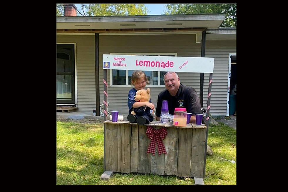 Baileyville Police Chief Stops By For A Glass Of Delicious Lemonade