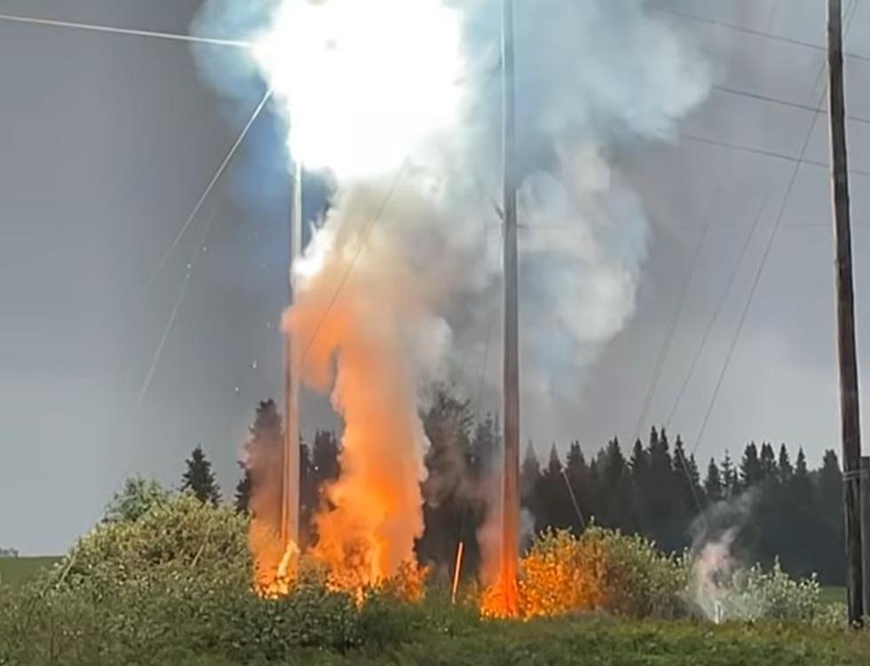 Maine State Trooper Snags Intense Video Of An Electrical Blaze