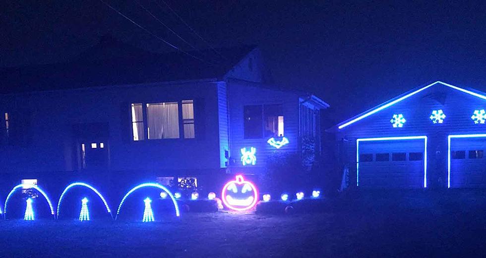 Corinth Family Puts Together Huge Halloween Light Display