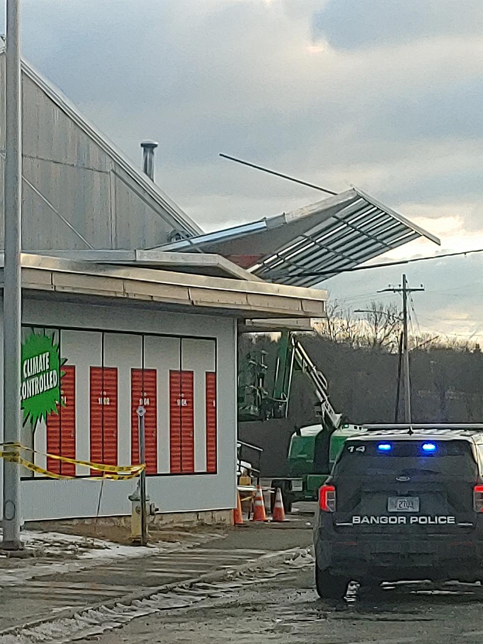 High Winds Cause Part Of Bangor Business To Topple Over