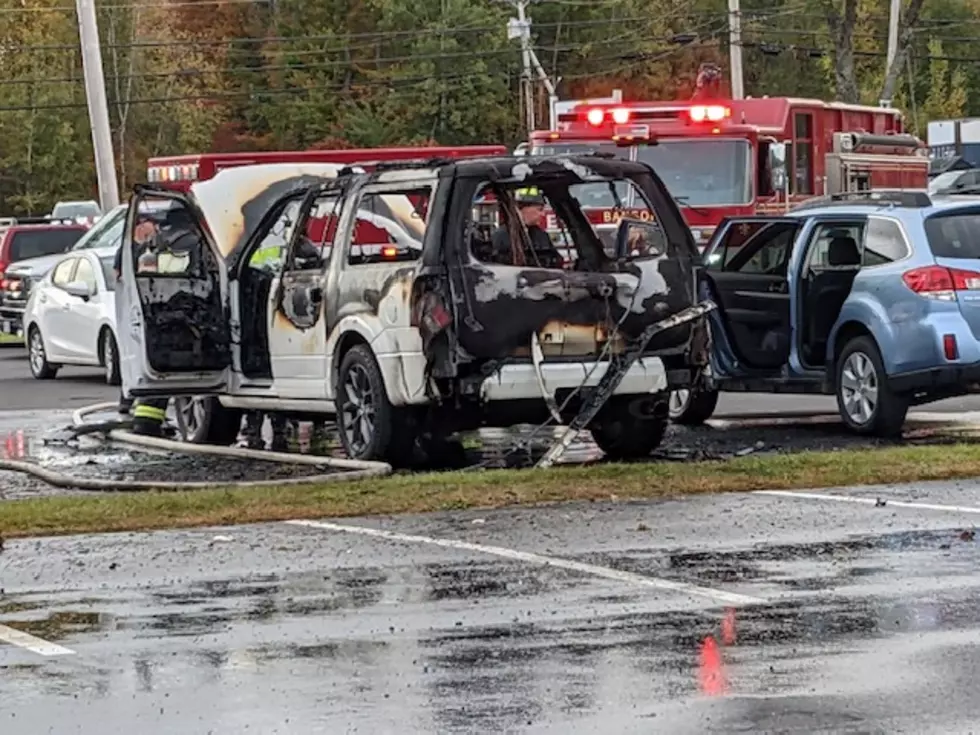 Smoke Seen For Miles After Vehicle Catches Fire At Bangor Sports Complex Wednesday