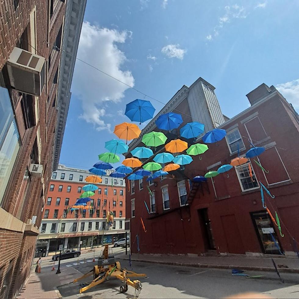 Umbrellas Go Up As Bangor Readies To Get Down And Celebrate A New Art Installation