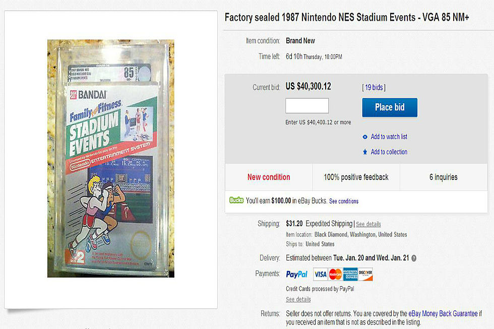 Rare NES Game Auction Skyrockets on Ebay