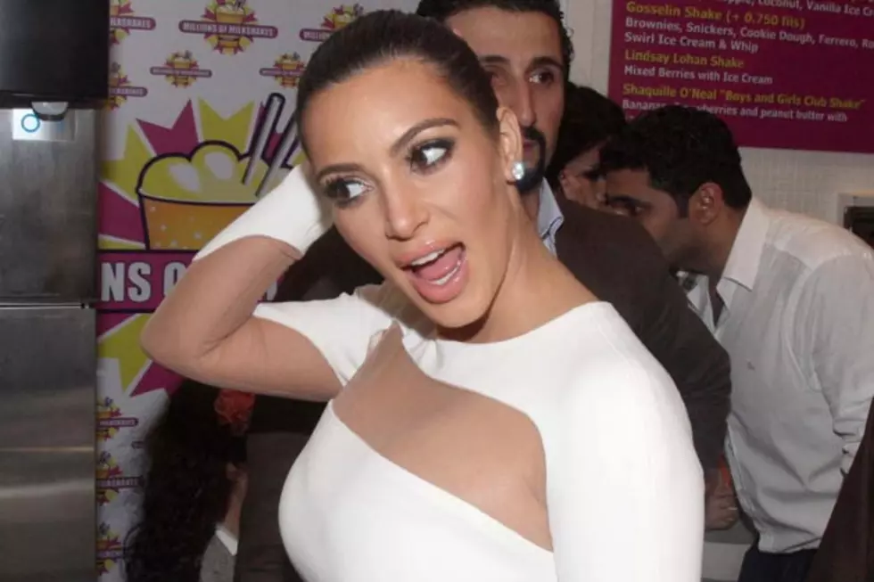 WTF Is She Wearing: Kim Kardashian at the Millions of Milkshakes Opening in Kuwait [PHOTOS]