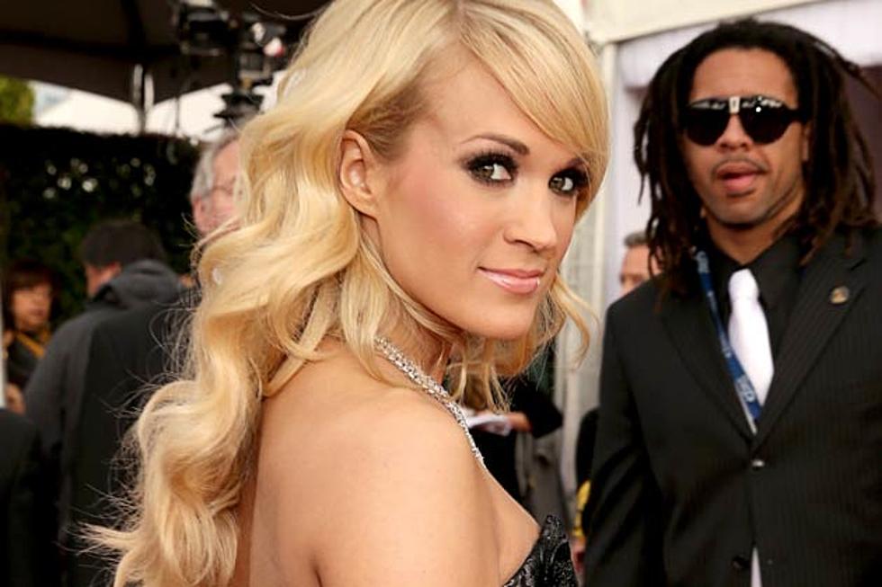 2013 Grammys Red Carpet Fashion – Carrie Underwood Is Typically Flawless in Black Roberto Cavalli