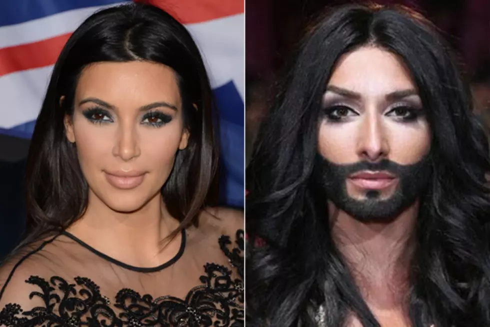 Kim Kardashian + Bearded Drag Queen Conchita Wurst – Celebrity Doppelgangers