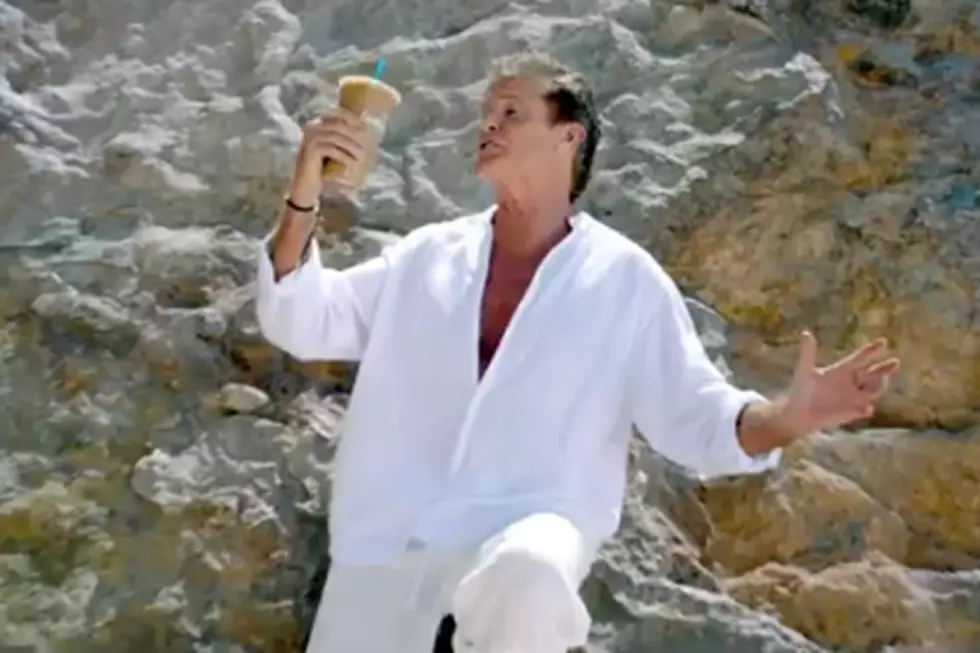 David Hasselhoff Is ‘Thirsty for Love,’ Iced Coffee + Cheese in His New Viral Commercial [VIDEO]