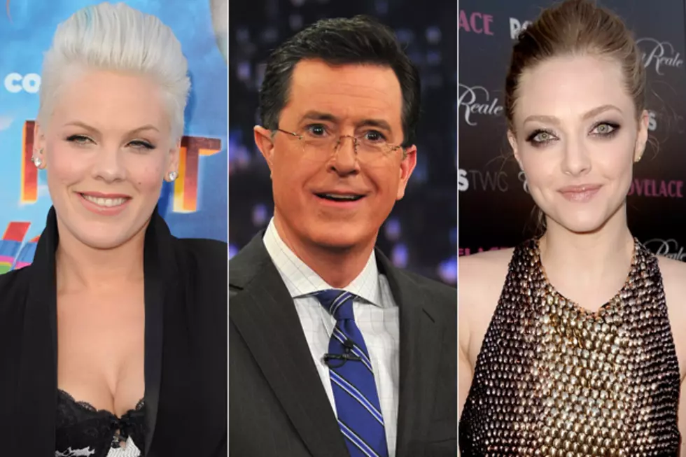 Pink, Stephen Colbert, Amanda Seyfried + More in Celebrity Tweets of the Day