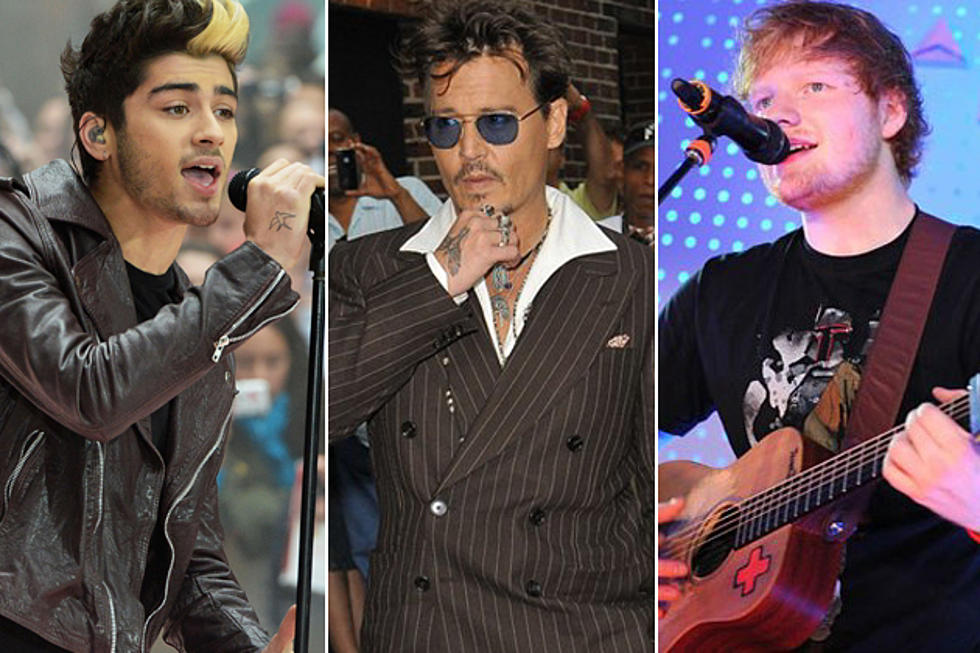 Johnny Depp, Ed Sheeran + One Direction’s Zayn Malik Are Hanging Out Together in Recording Studios Now [PHOTO]