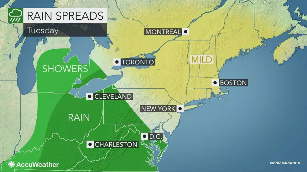Tuesday NJ Weather: Sunshine Fades to Clouds and Rain