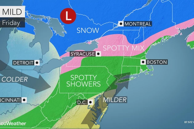 Rain Showers and Mild Temps Friday, Then a Bit of Weekend Snow