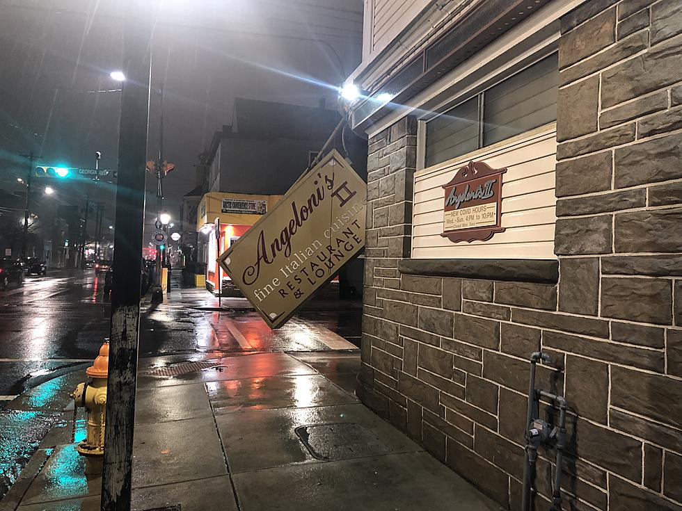 Atlantic City Angeloni’s Restaurant Sign Crashes Down During Storm