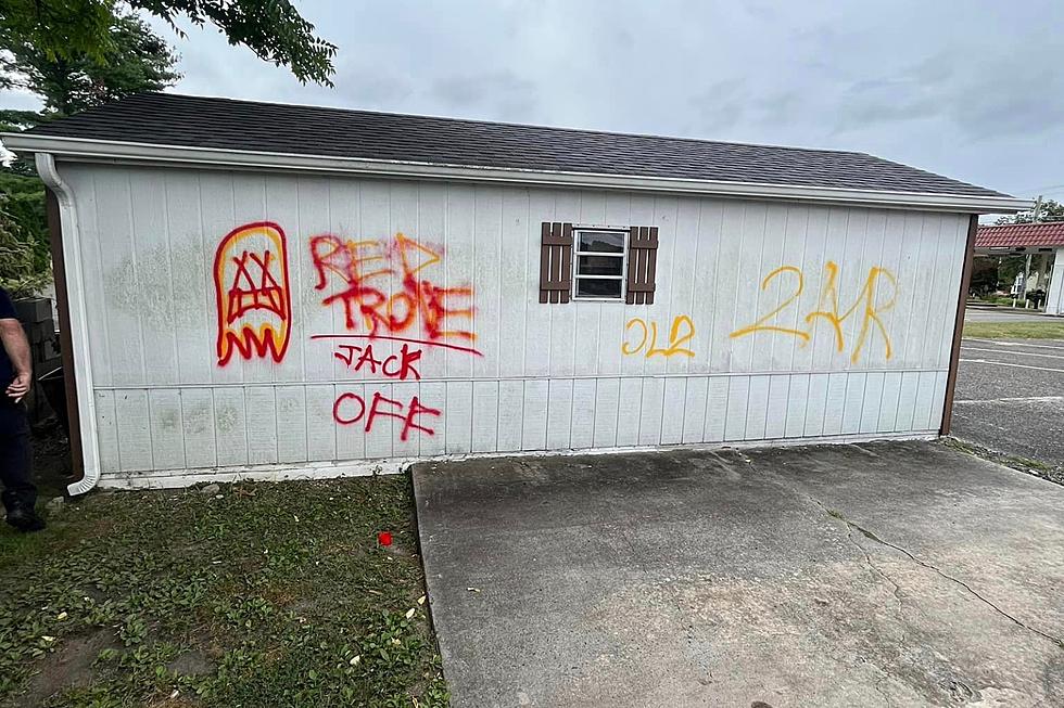 Graffiti Painted on American Legion Post Property in Buena