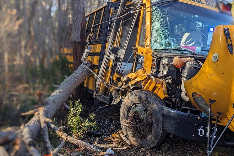 School Bus, Pickup Truck Heavily Damaged in Atlantic County Crash