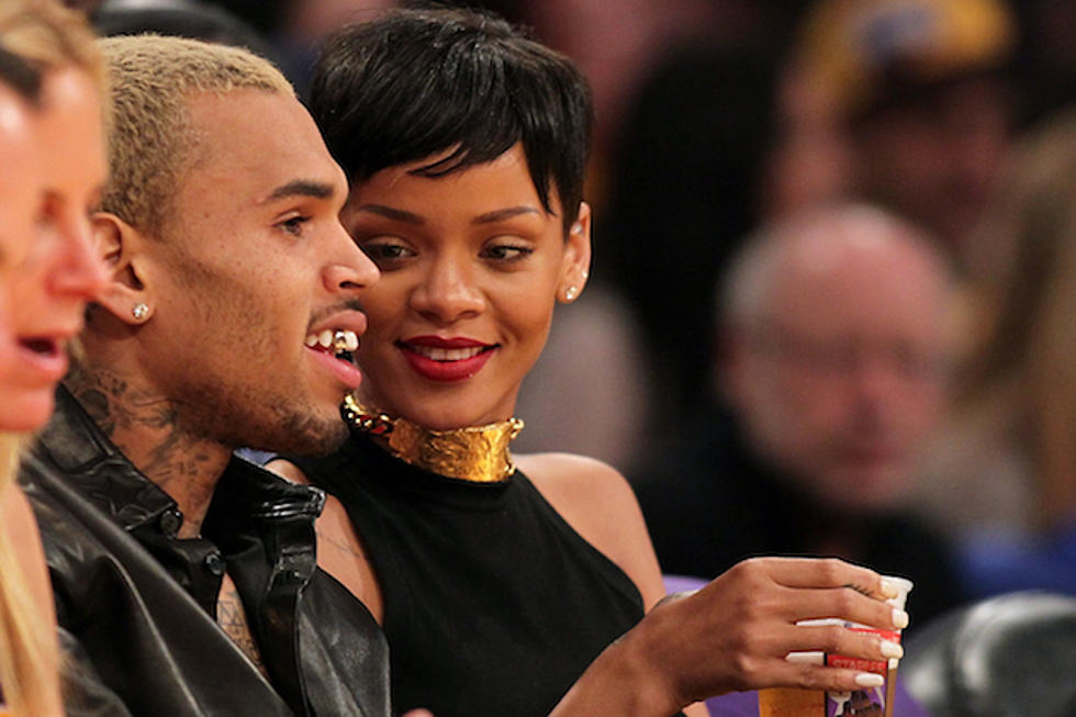 Chris Brown, Rihanna Cozy Up at Lakers Game on Christmas Day
