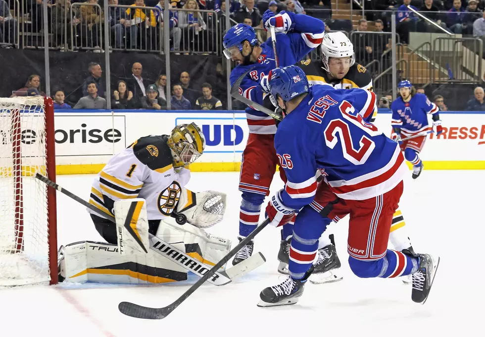 Swayman Makes 31 Saves as NHL-Best Bruins Beat Rangers 3-1
