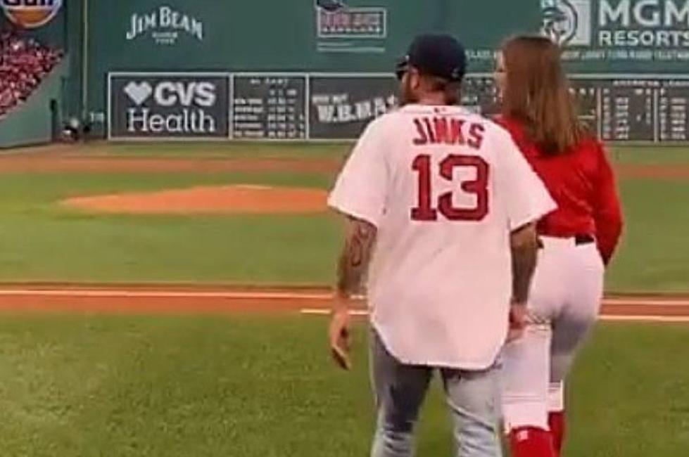 Watch Cody Jinks Throw First Pitch at Boston Red Sox Game
