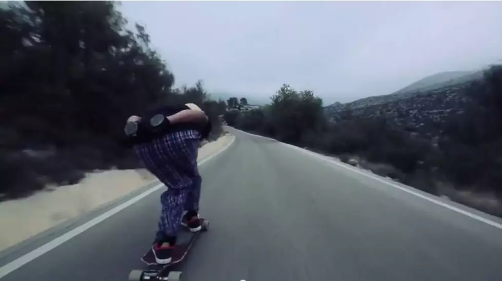 Downhill Skateboarder Nearly Nailed By Bus [VIDEO]