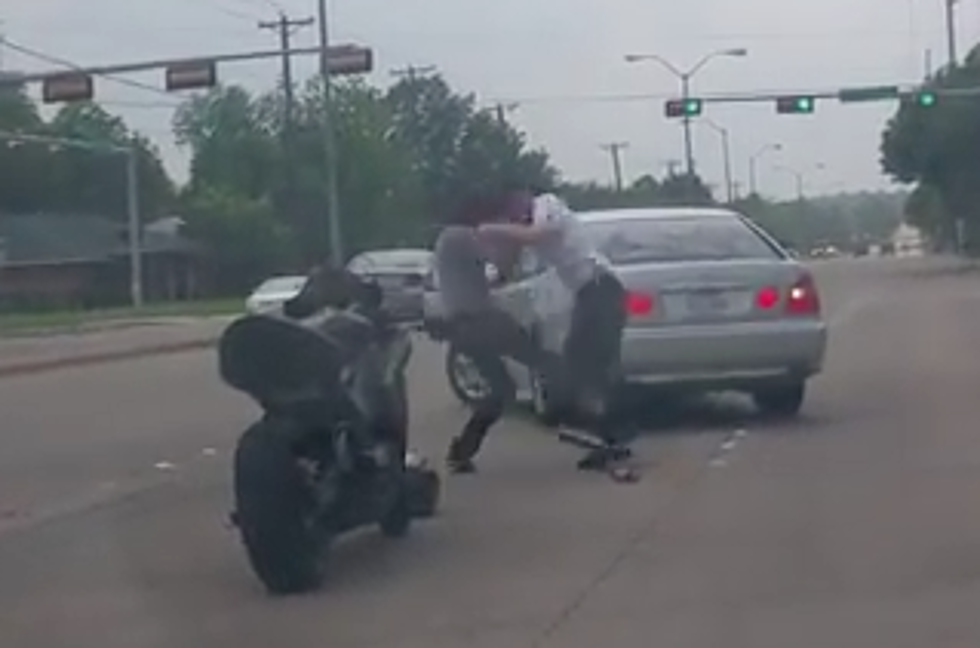 North Texas Road Rage Between Driver and Biker Caught on Camera