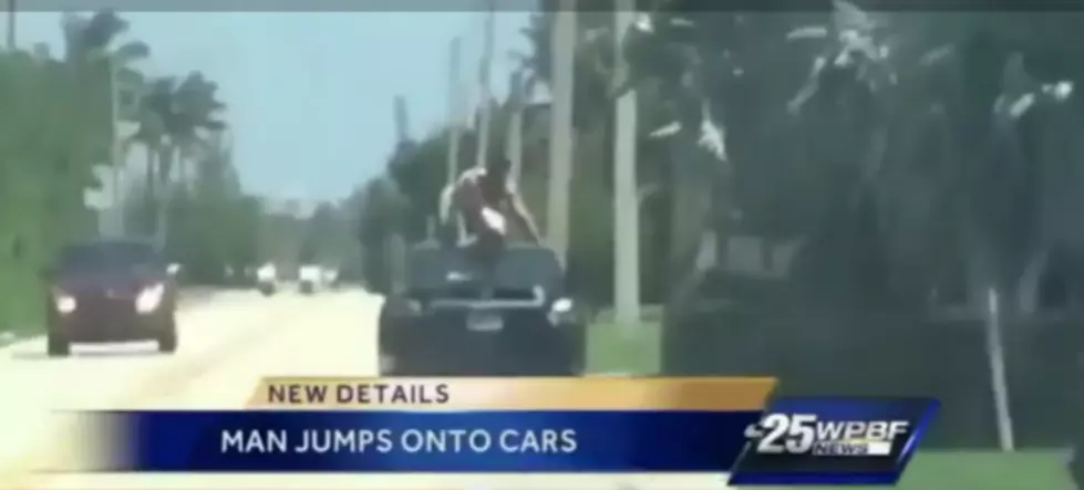 Guy Allegedly on Meth Attempts to Escape Cops by Riding on Roof of Cars