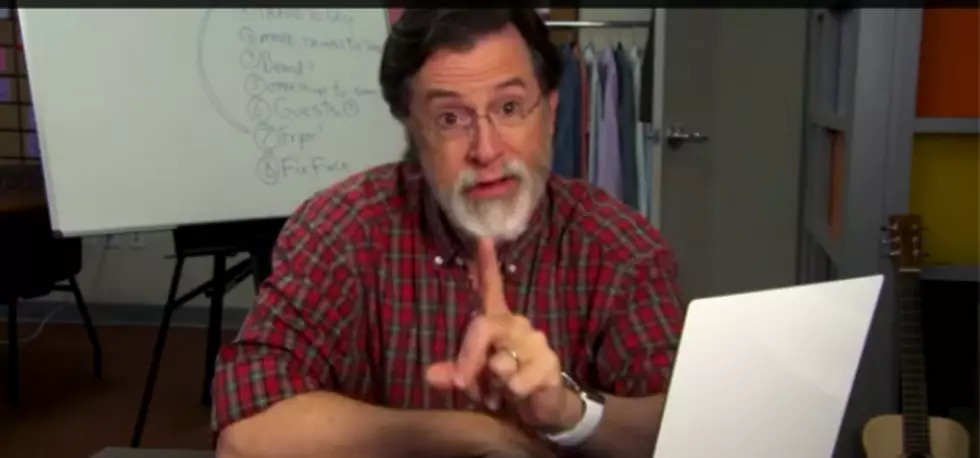 Stephen Colbert Is Back With a Beard and a Hot Dog