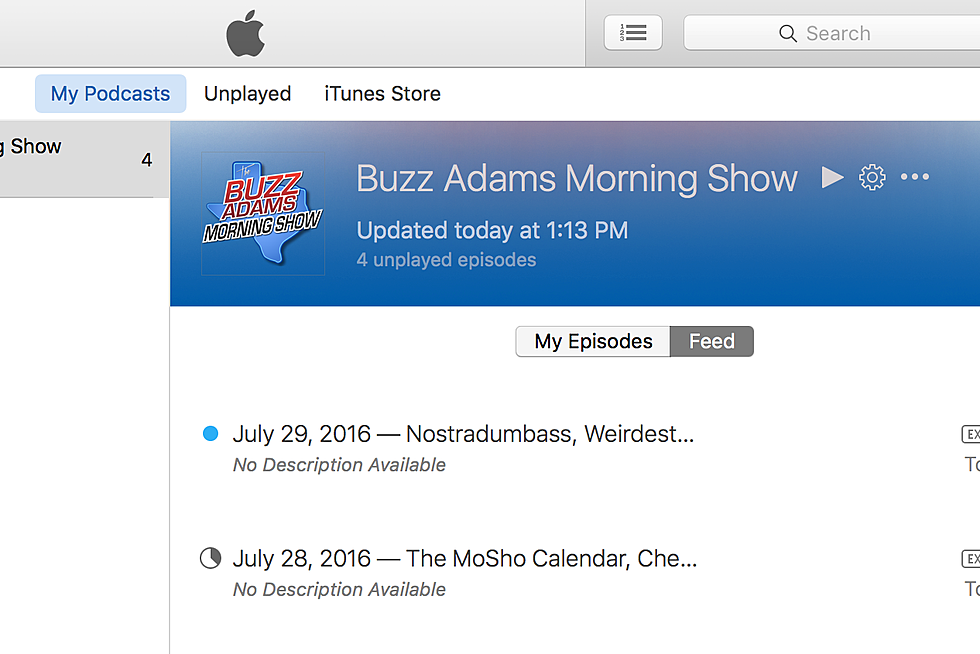 Buzz Adams Morning Show Podcast Now Available in iTunes