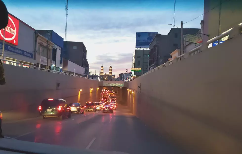 Juarez Tunnel With Lights Leads You To The Paso Del Norte Bridge 