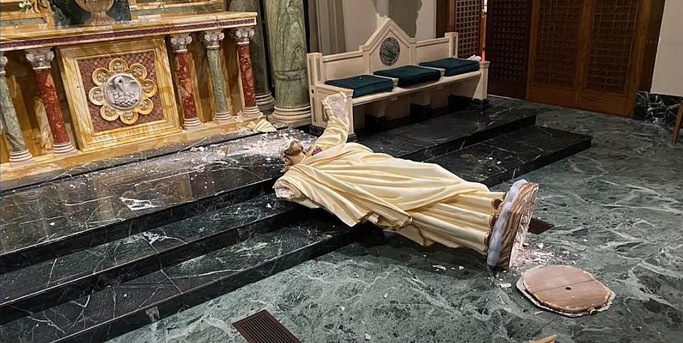 St. Patrick's Cathedral Sacred Heart of Jesus Statue Vandalized