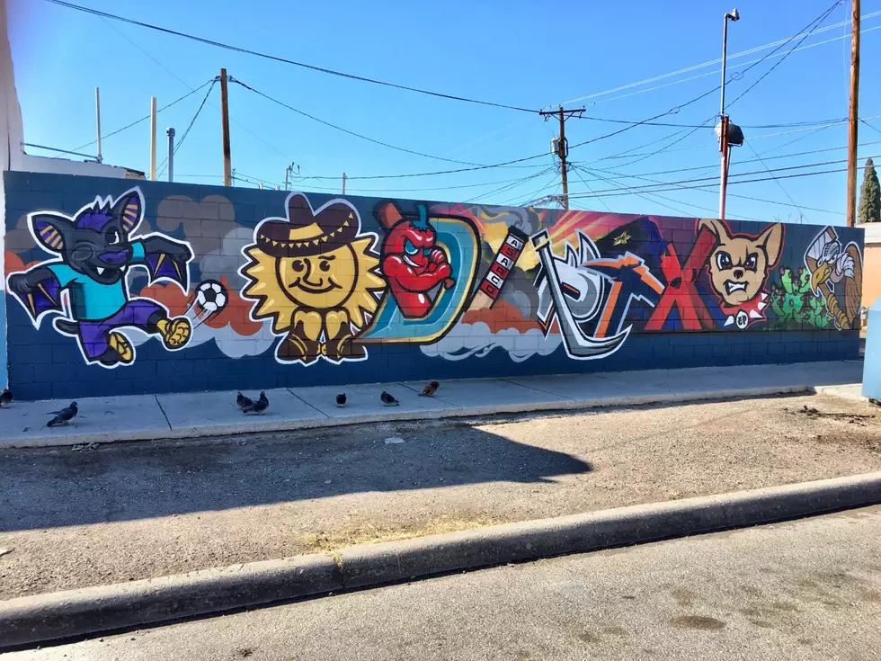 A Wall of Art Features El Paso’s Favorite Mascots Old and New