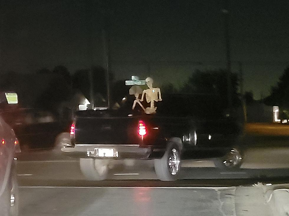 El Paso Driver Is Keeping the Spooky Spirit Alive with a Skeleton